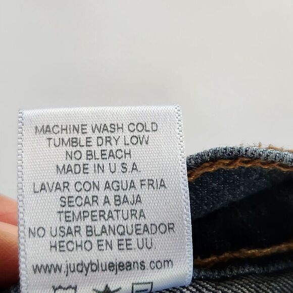 Judy Blue Jeans Size 7 Blue Color Front Buttons Made In USA - Picture 10 of 14